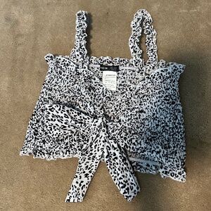 SHEIN top, tie crossover